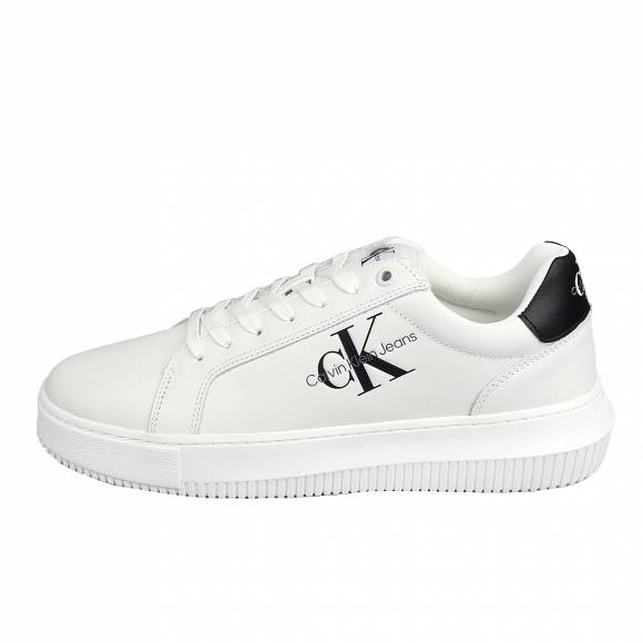 Ανδρικά Sneakers Calvin Klein Ym0ym00681 0Ld White Black Chunky Cupsole Mono Lth