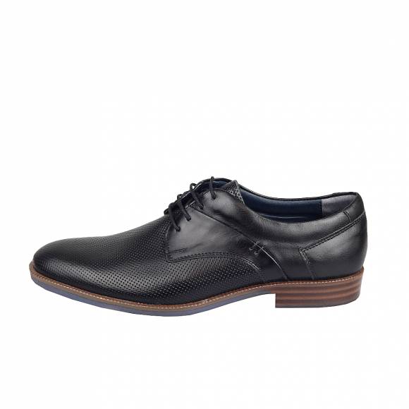 Ανδρικά Παπούτσια Casual Verraros 1058 Black Leather Stv kmn