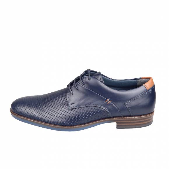 Ανδρικά Παπούτσια Casual Verraros 1058 Blue Leather Stv kmn