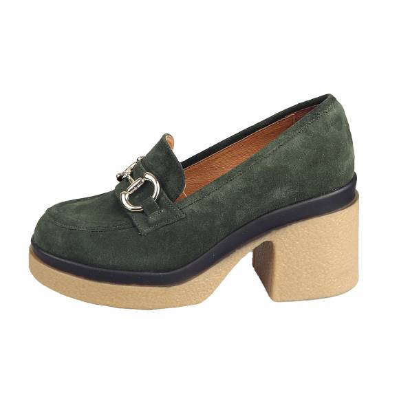 Γυναικεία Loafers Verraros M202 Green Suede
